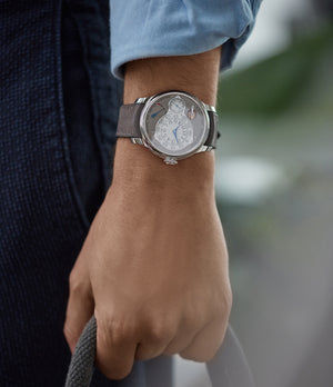 F. P. Journe Chronometre Optimum grey dial time-only dress watch for sale online at A Collected Man London UK specilalist of independent watchmakers
