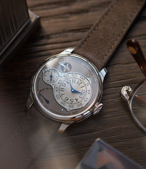pre-owned Journe Chronometre Optimum grey dial time-only dress watch for sale online at A Collected Man London UK specilalist of independent watchmakers