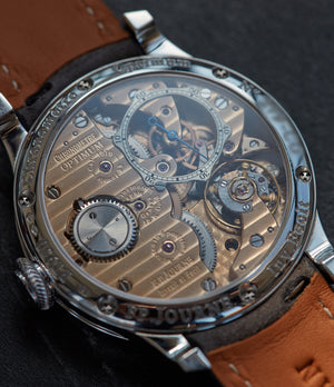 Calibre 1510 manual-winding Chronometre Optimum F. P. Journe grey dial time-only dress watch for sale online at A Collected Man London UK specilalist of independent watchmakers