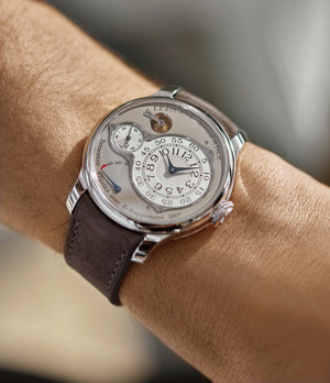 Chronometre Optimum F. P. Journe grey dial time-only dress watch for sale online at A Collected Man London UK specilalist of independent watchmakers