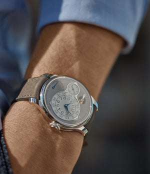 selling F. P. Journe Chronometre Optimum grey dial time-only dress watch for sale online at A Collected Man London UK specilalist of independent watchmakers