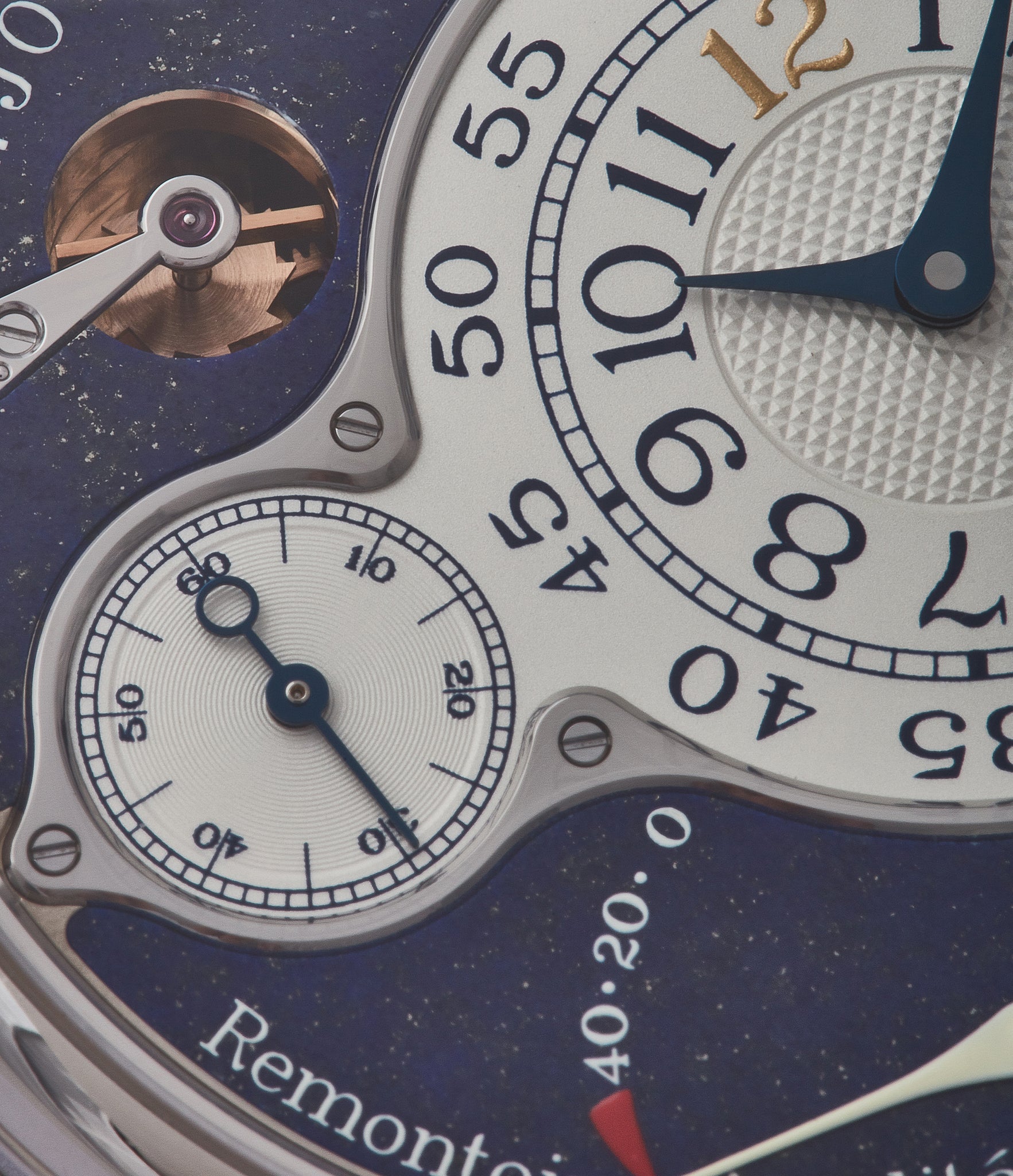 blue stone dial unique F. P. Journe Chronometre Optimum Lapis Lazuli pre-owned dress watch for sale A Collected Man London UK specialist independent watchmaker