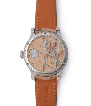 one-second remontoire movement 1510 F. P. Journe Chronometre Optimum pearl dial platinum dress watch independent watchmaker for sale online A Collected Man London UK specialist rare watches