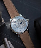 unique dial F. P. Journe Chronometre Optimum mother of pearl dial platinum dress watch independent watchmaker for sale online A Collected Man London UK specialist rare watches