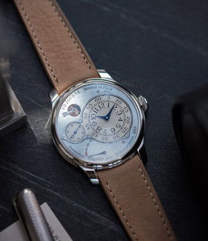 unique dial F. P. Journe Chronometre Optimum mother of pearl dial platinum dress watch independent watchmaker for sale online A Collected Man London UK specialist rare watches