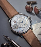 selling F. P. Journe Chronometre Optimum pearl dial platinum dress watch independent watchmaker for sale online A Collected Man London UK specialist rare watches