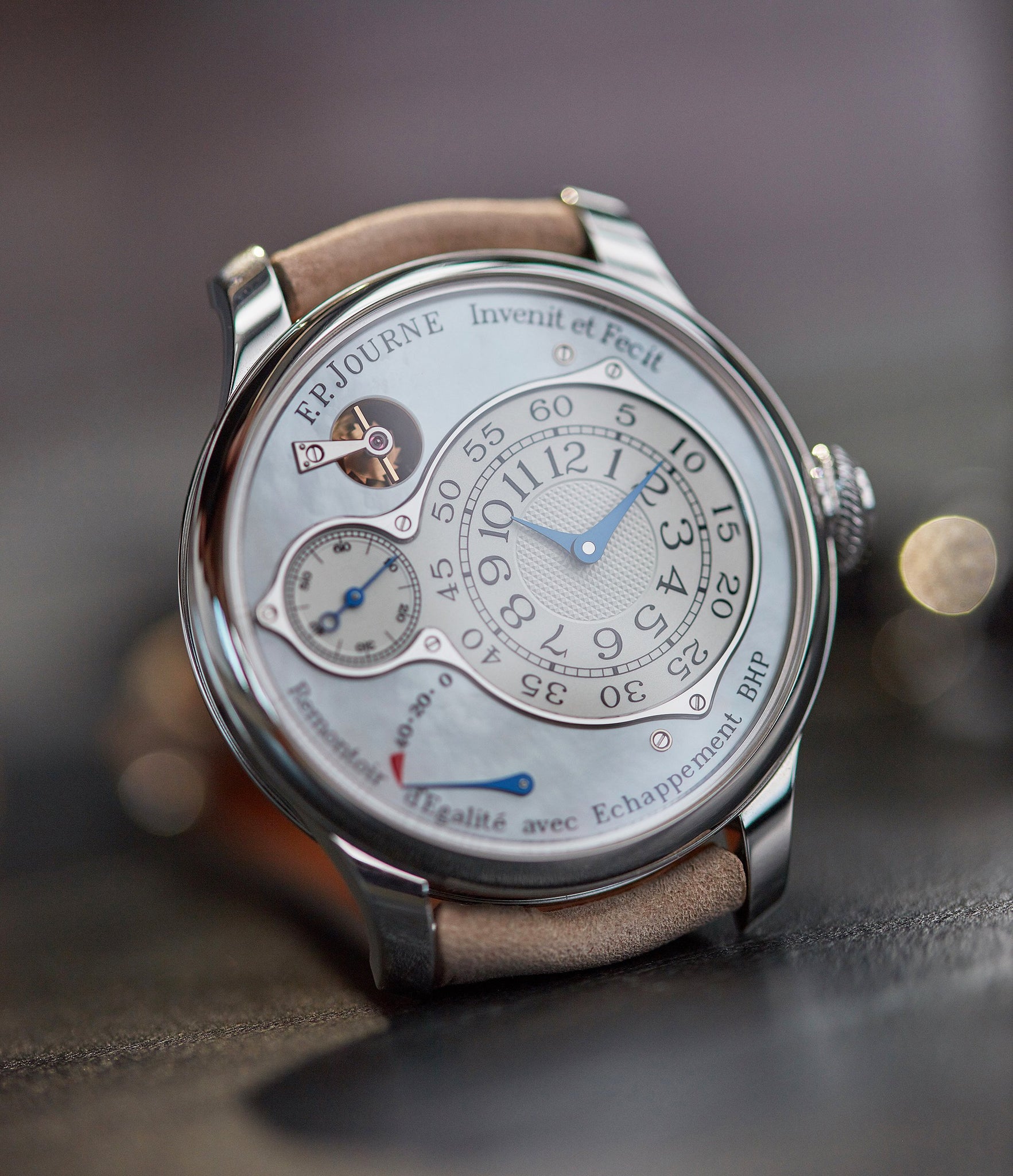 Journe Chronometre Optimum unique pearl dial platinum dress watch independent watchmaker for sale online A Collected Man London UK specialist rare watches