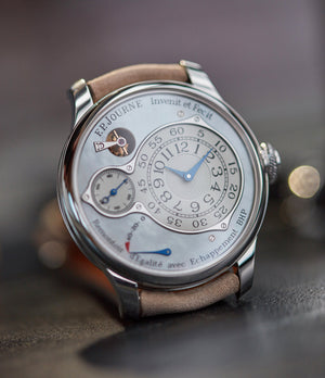 Journe Chronometre Optimum unique pearl dial platinum dress watch independent watchmaker for sale online A Collected Man London UK specialist rare watches