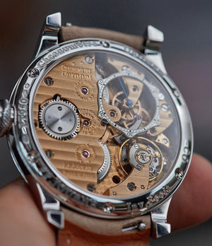 Cal. 1510 Journe Chronometre Optimum pearl dial platinum dress watch independent watchmaker for sale online A Collected Man London UK specialist rare watches