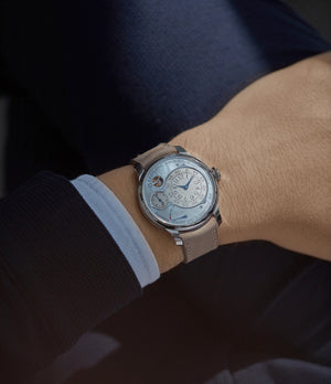 F. P. Journe Chronometre Optimum pearl dial platinum dress watch independent watchmaker for sale online A Collected Man London UK specialist rare watches