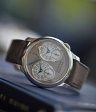 shop F. P. Journe Chronometre a Resonance Second Series RN gold movement platinum watch for sale online at A Collected Man London UK specialist of independent watchmakers