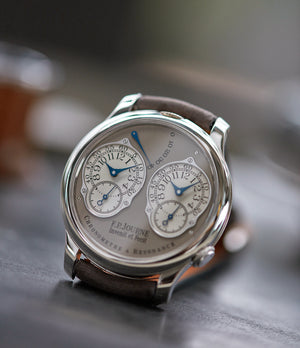 pre-owned F. P. Journe Chronometre a Resonance Second Series RN gold movement platinum watch for sale online at A Collected Man London UK specialist of independent watchmakers