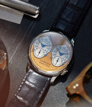 rare F.P. Journe Limited Edition Chronomètre Résonance steel 38mm dress watch for sale online at A Collected Man London UK specialist of independent watchmakers