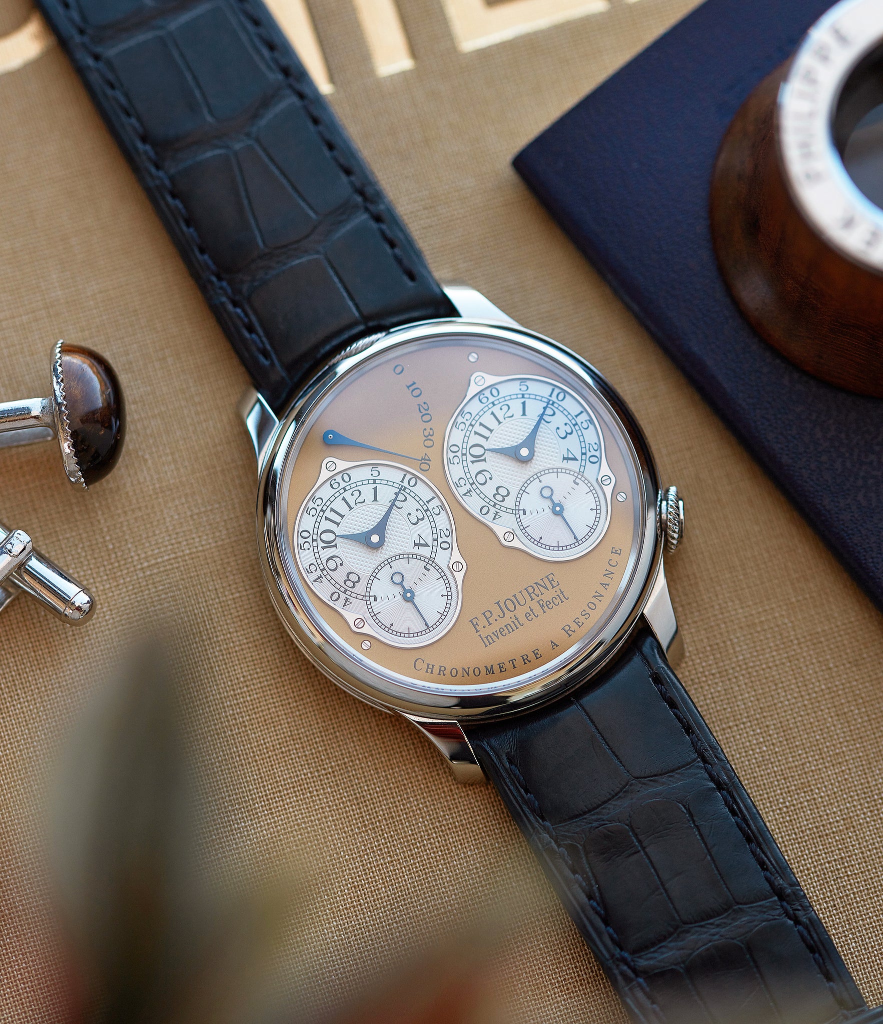 independent watchmaker F.P. Journe Limited Edition Chronomètre Résonance steel 38mm dress watch for sale online at A Collected Man London UK specialist of rare watches