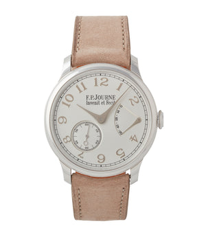 buy F. P. Journe Chronometre Souverain 38mm platinum silver custom dial for sale online at A Collected Man London UK specialist of independent watchmakers