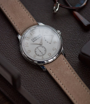 F. P. Journe Chronometre Souverain 38mm platinum silver custom dial for sale online at A Collected Man London UK specialist of independent watchmakers
