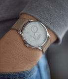 rare unique F. P. Journe Chronometre Souverain 38mm platinum silver custom dial for sale online at A Collected Man London UK specialist of independent watchmakers