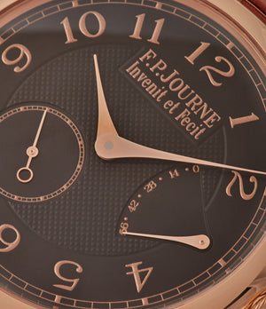 black dial F. P. Journe Boutique Edition Chronometre Souverain red gold black dial rare watch independent watchmaker for sale online at A Collected Man London UK specialist of rare watches