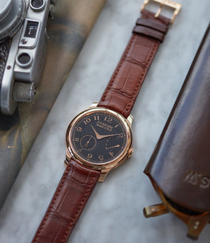 shop F. P. Journe Boutique Edition Chronometre Souverain red gold black dial rare watch independent watchmaker for sale online at A Collected Man London UK specialist of rare watches