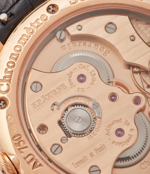 manual-winding F. P. Journe Chronometre Souverain silver dial rose gold dress watch for sale online at A Collected Man London UK specialist of independent watchmakers