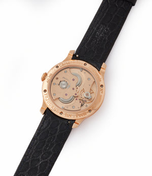 in-house movement F. P. Journe Chronometre Souverain silver dial rose gold dress watch for sale online at A Collected Man London UK specialist of independent watchmakers