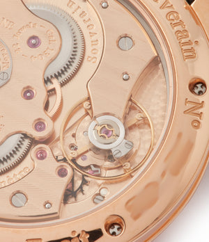 Calibre 1304 F. P. Journe Chronometre Souverain silver dial rose gold dress watch for sale online at A Collected Man London UK specialist of independent watchmakers