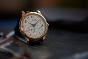 Chronometre Souverain F. P. Journe silver dial rose gold dress watch for sale online at A Collected Man London UK specialist of independent watchmakers