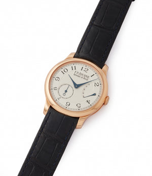 buying F. P. Journe Chronometre Souverain silver dial rose gold dress watch for sale online at A Collected Man London UK specialist of independent watchmakers