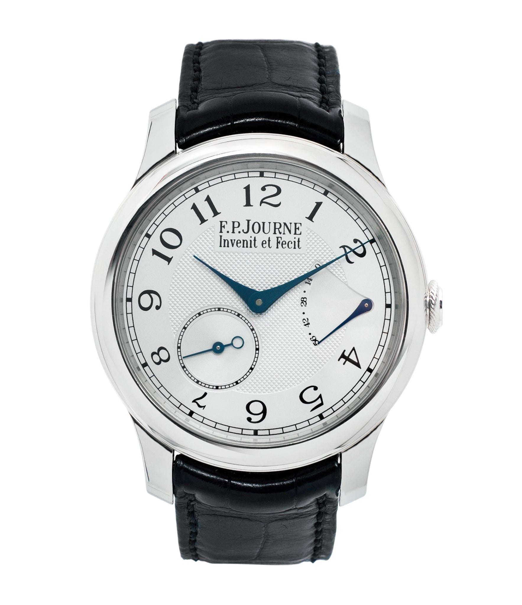 buy preowned F. P. Journe Chronometre Souverain platinum watch silver dial online at A Collected Man London specialist retailer of independent watchmakers in UK