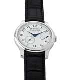 platinum Chronometre Souverain F. P. Journe platinum watch silver dial online at A Collected Man London specialist retailer of independent watchmakers in UK