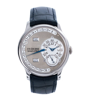 buy F. P. Journe Octa Calendrier early brass movement 38mm platinum full set preowned dress luxury watch for sale online at A Collected Man London independent watch specialist