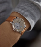 men's rare wristwatch Journe Octa Réserve de Marche brass movement platinum 38mm pre-owned watch for sale online A Collected Man London UK specialist independent watchmakers
