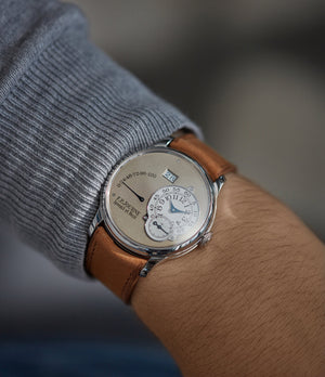 rare Journe Octa Réserve de Marche brass movement platinum 38mm pre-owned watch for sale online A Collected Man London UK specialist independent watchmakers