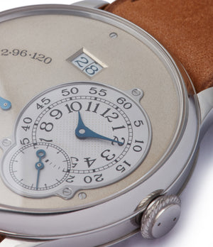 white gold dial F. P. Journe Octa Réserve de Marche brass movement platinum 38mm pre-owned watch for sale online A Collected Man London UK specialist independent watchmakers