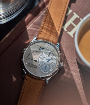 shop pre-owned F. P. Journe Octa Réserve de Marche brass movement platinum 38mm watch for sale online A Collected Man London UK specialist independent watchmakers