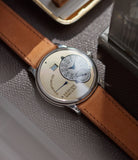 shop pre-owned F. P. Journe Octa Réserve de Marche brass movement platinum 38mm watch for sale online A Collected Man London UK specialist independent watchmakers