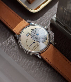 shop pre-owned F. P. Journe Octa Réserve de Marche brass movement platinum 38mm watch for sale online A Collected Man London UK specialist independent watchmakers