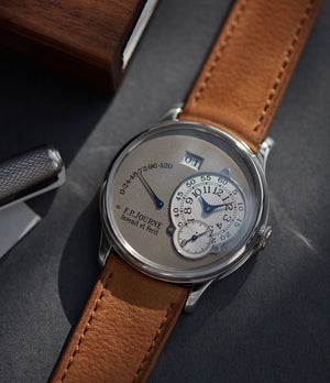 pre-owned F.P. Journe Octa Reserve de Marche 38mm platinum brass movement dress watch for sale online at A Collected Man London UK specialist of independent watchmakers