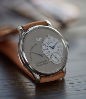 rare F.P. Journe Octa Reserve de Marche 38mm platinum brass movement dress watch for sale online at A Collected Man London UK specialist of independent watchmakers