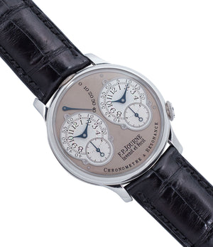 selling F. P. Journe Resonance rare brass movement twin-barrel guilloche dial automatic watch for sale online at A Collected Man London specialist of independent watchmakers