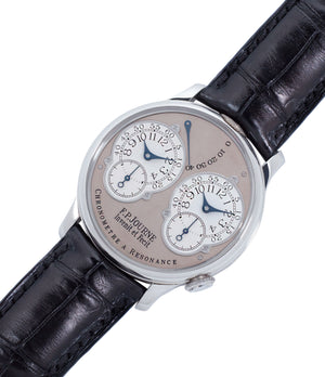 buy rare F. P. Journe Resonance brass movement twin-barrel guilloche dial automatic watch for sale online at A Collected Man London specialist of independent watchmakers