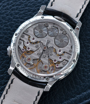 automatic Cal. 1499 twin-barrel brass movement F. P. Journe Resonance rare guilloche dial automatic watch for sale online at A Collected Man London specialist of independent watchmakers