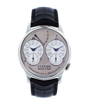 buy F. P. Journe Resonance rare brass movement twin-barrel guilloche dial automatic watch for sale online at A Collected Man London specialist of independent watchmakers
