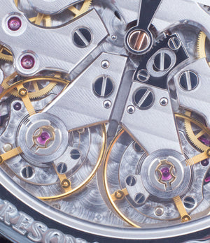 twin barrel brass movement Cal. 1499 F. P. Journe Resonance rare brass movement twin-barrel guilloche dial automatic watch for sale online at A Collected Man London specialist of independent watchmakers