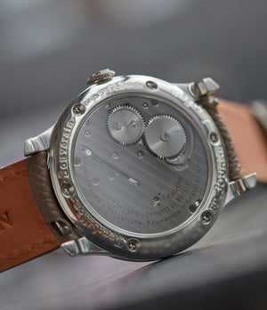 brass movement F. P. Journe Tourbillon Remontoire Souverain rhutenium dial pre-owned watch at A Collected Man London specialist independent watchmakers