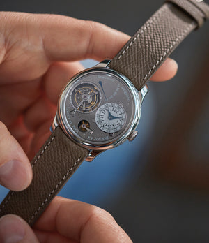 collect F. P. Journe Tourbillon Remontoire Souverain rhutenium dial brass movement pre-owned watch at A Collected Man London specialist independent watchmakers