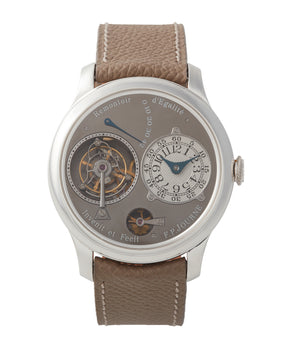 Buy F. P. Journe Tourbillon Remontoire Souverain rhutenium dial brass movement pre-owned watch at A Collected Man London specialist independent watchmakers