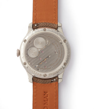 rhutenium-coated brass movement F. P. Journe Tourbillon Remontoire Souverain rhutenium dial brass movement pre-owned watch at A Collected Man London specialist independent watchmakers