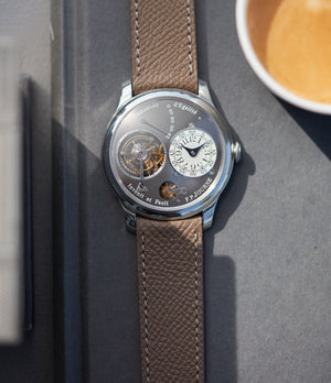 for sale F. P. Journe Tourbillon Remontoire Souverain rhutenium dial brass movement pre-owned watch at A Collected Man London specialist independent watchmakers
