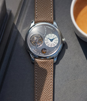 independent watchmaker F. P. Journe Tourbillon Remontoire Souverain rhutenium dial brass movement pre-owned watch at A Collected Man London specialist rare timepieces